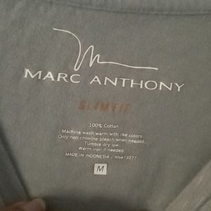 Marc Anthony Grey Soft Tee V Neck Size M